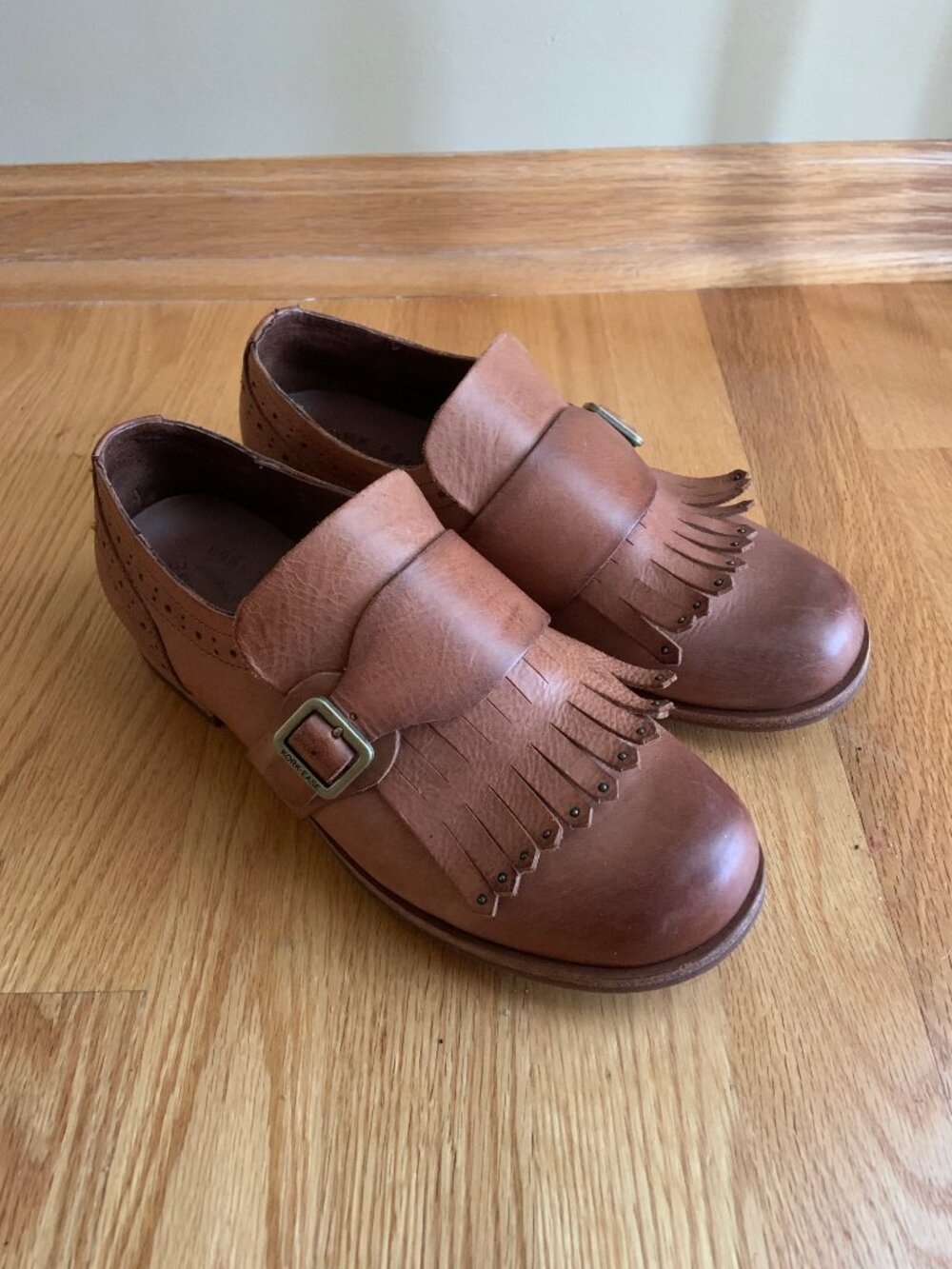 Kork-Ease Bailee Kiltie Monk Strap Loafers Tan Rum